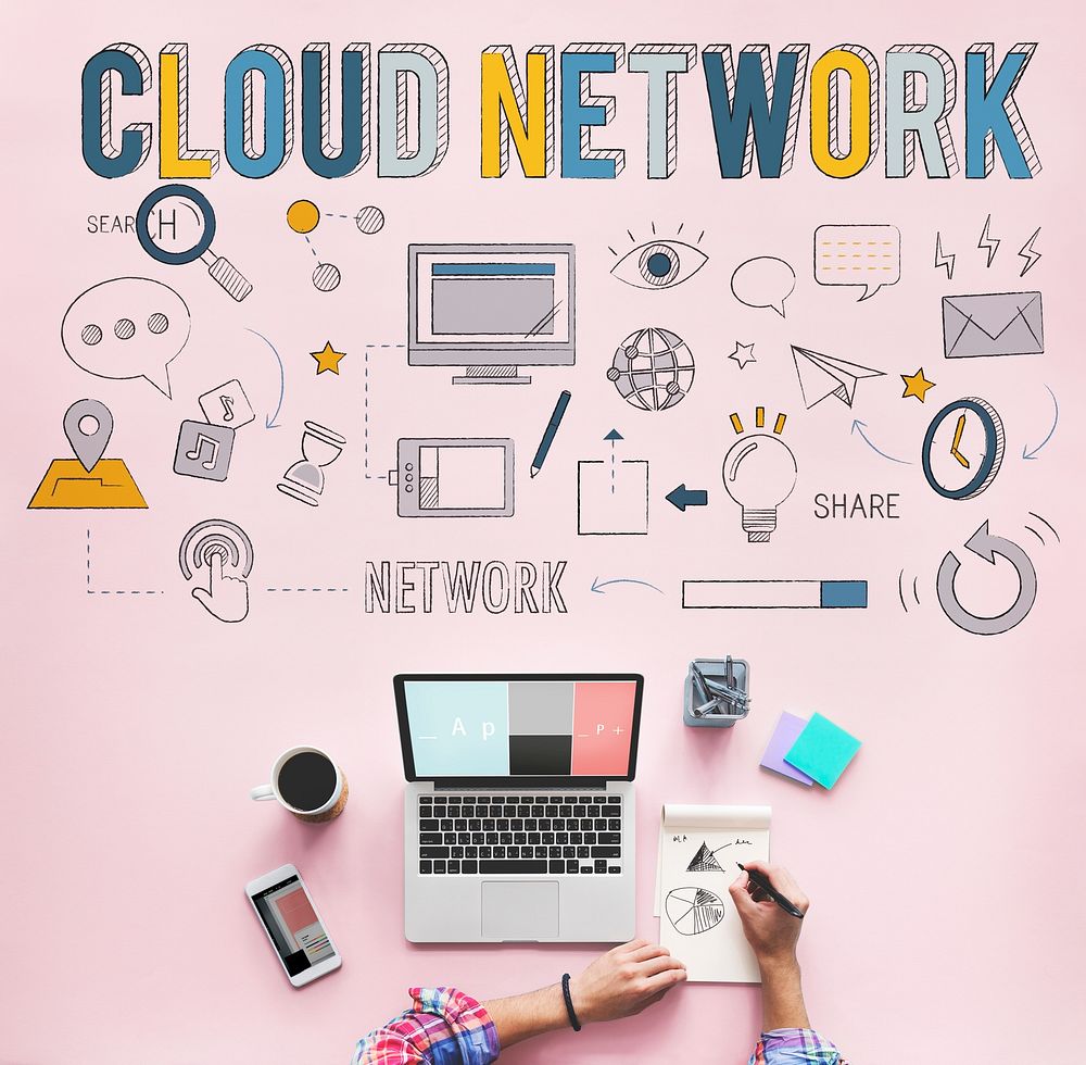Cloud Network Connection Data Information Storage Concept