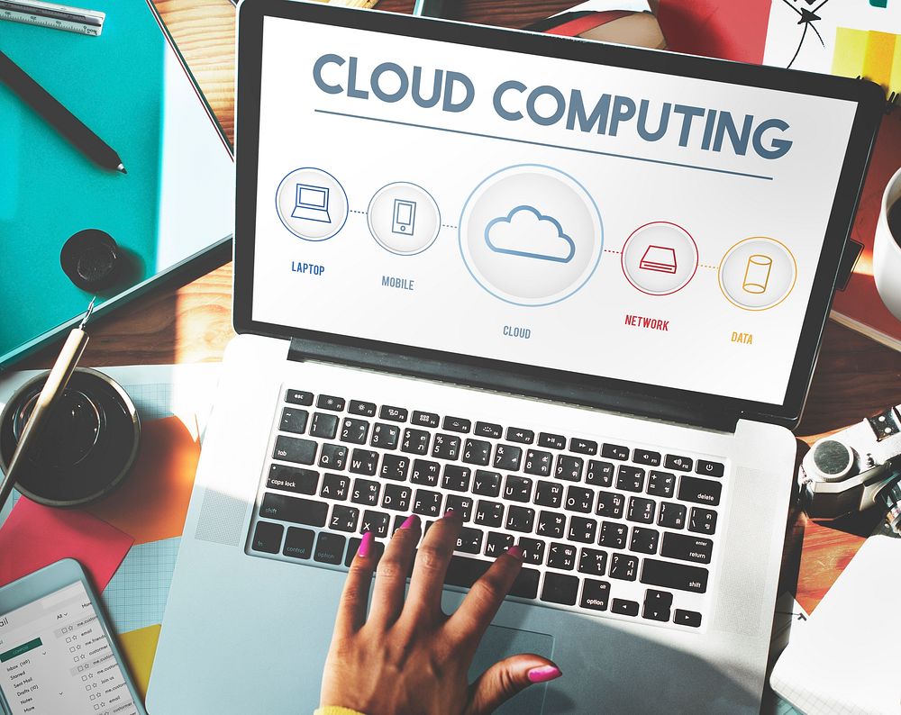 Cloud Computing Data Digital Storage Graphic Concept