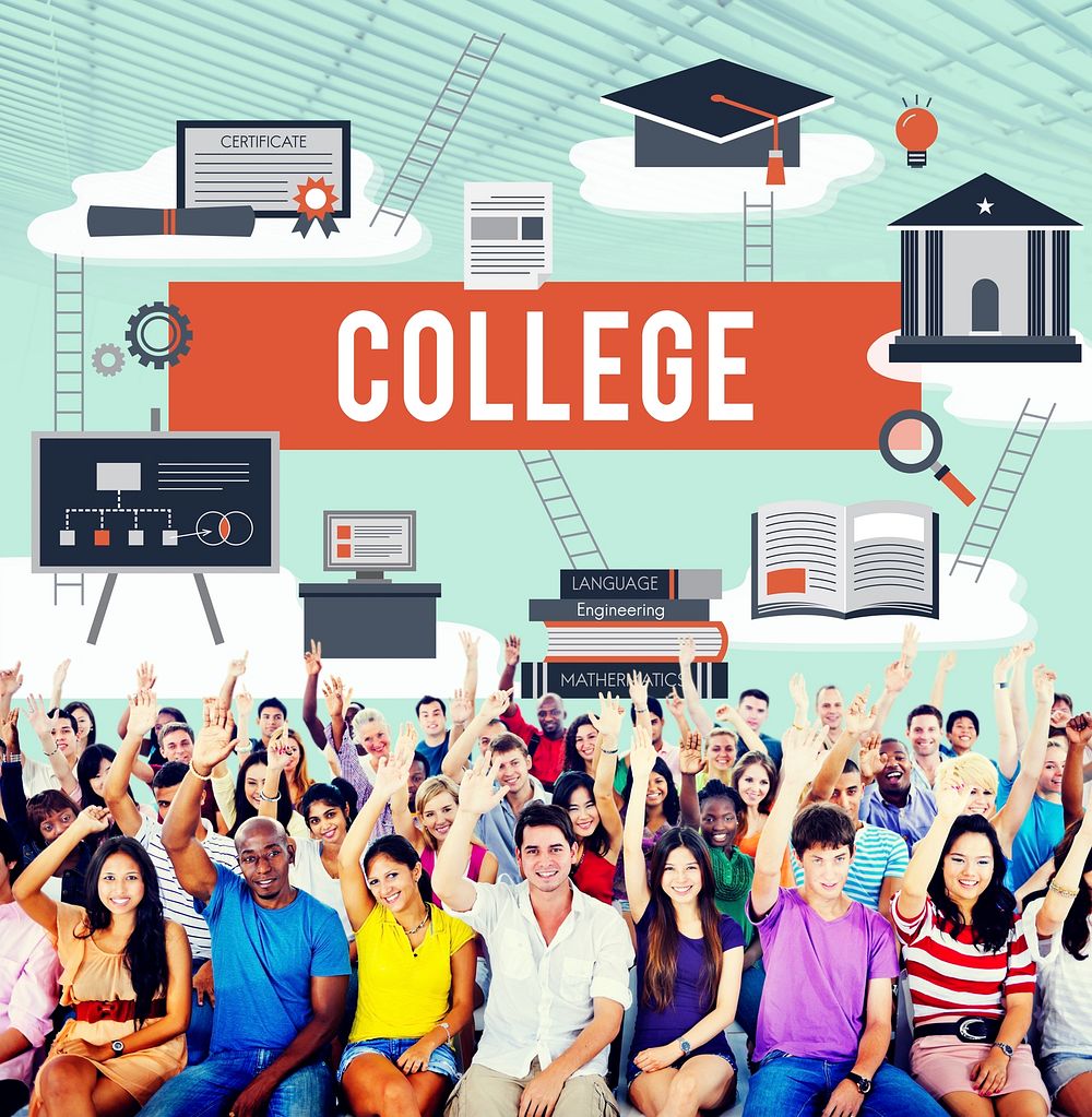 Collage Academic Education Institution Concept