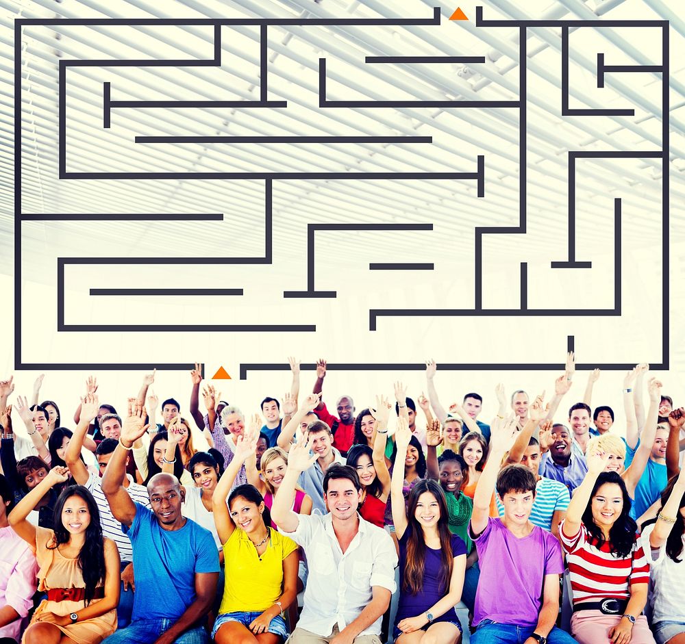 Maze Strategy Success Solution Determination Direction Concept