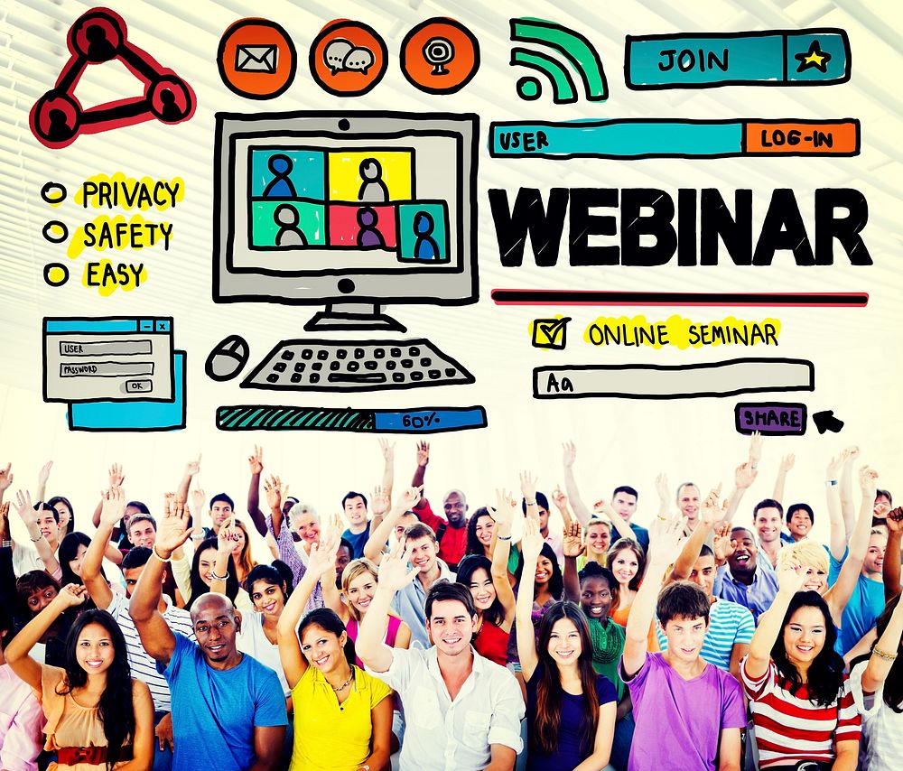 Webinar Online Seminar Global Conmmunications Concept