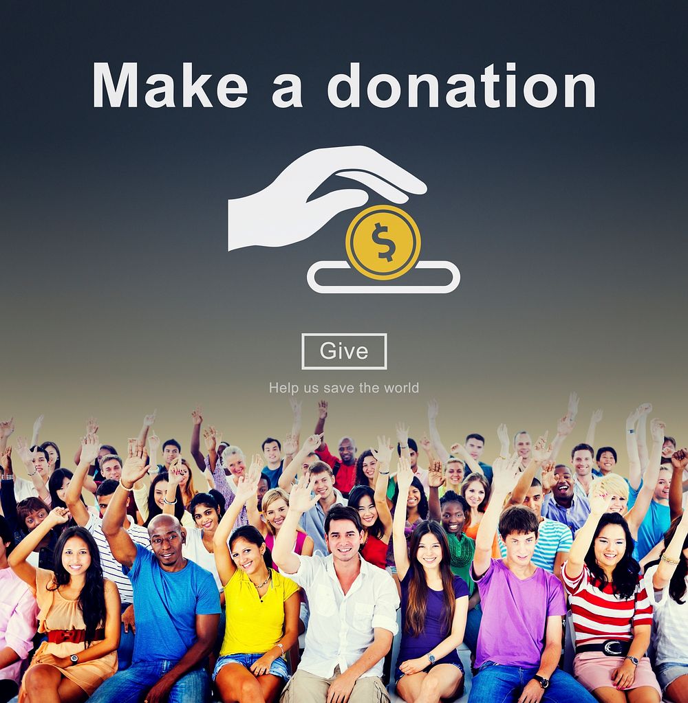 Make a Donation Charity Donate Contribute Give Concept