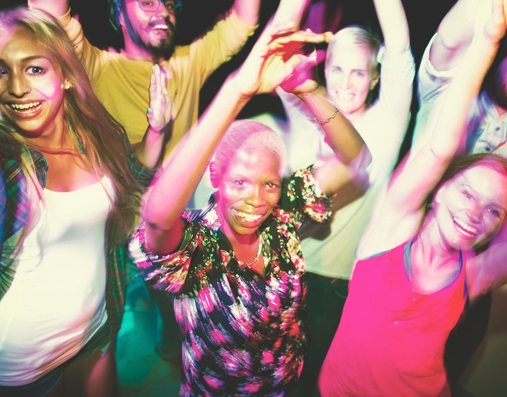 Group Of People Dancing Concept