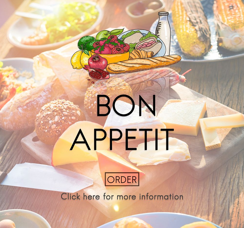 Bon Appetit Delicious Dining Eating Beverage Concept