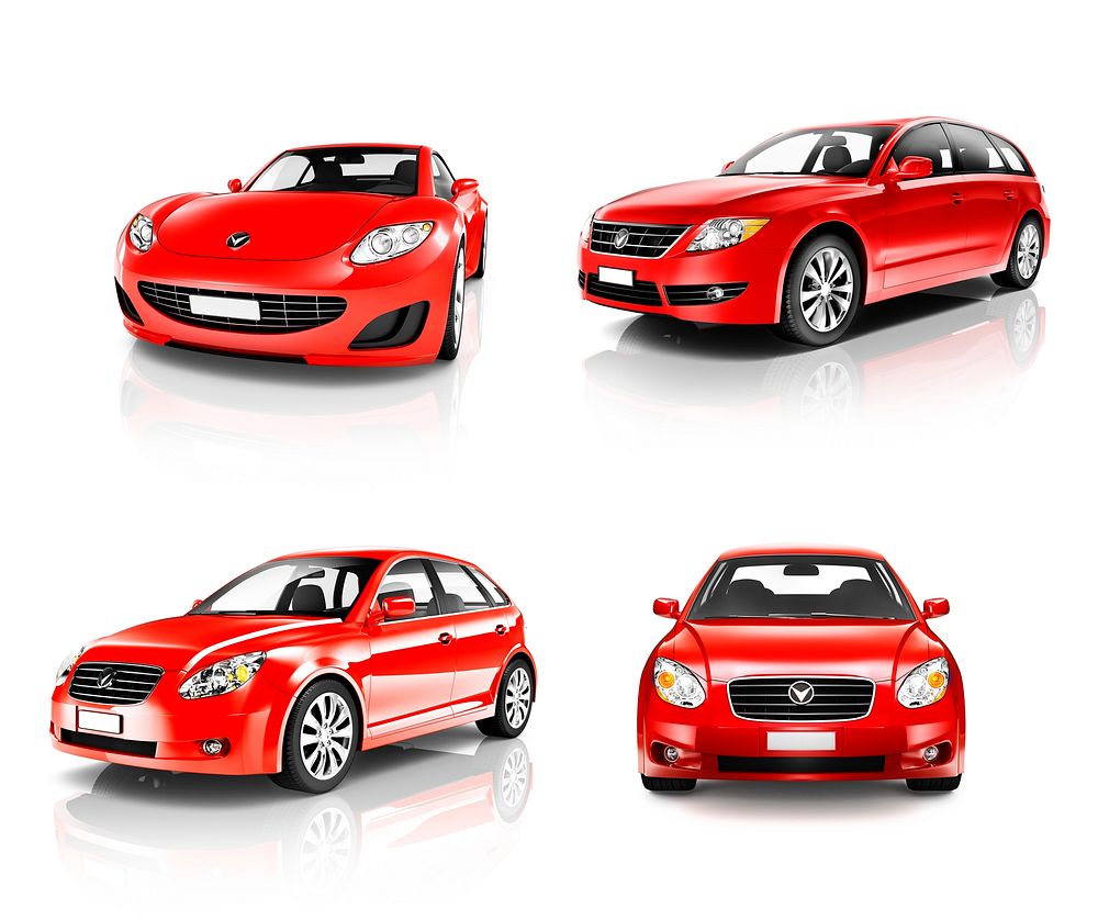 3D Collection of Luxury Red Sports Car