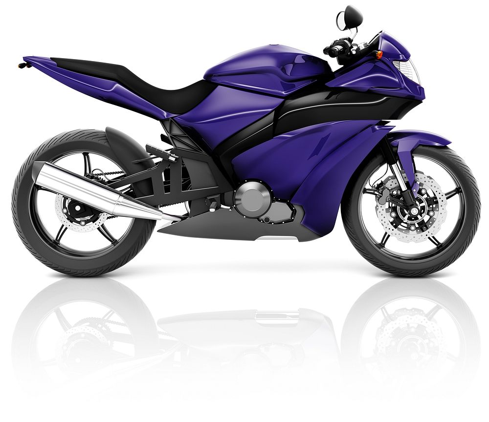 Motorcycle Motorbike Bike Riding Rider Contemporary Purple Concept