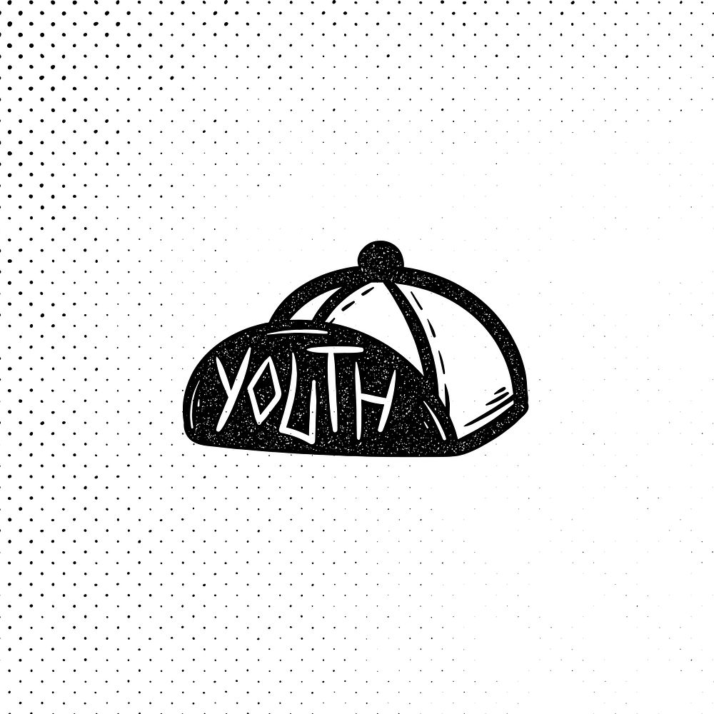 Youth on a cap vector