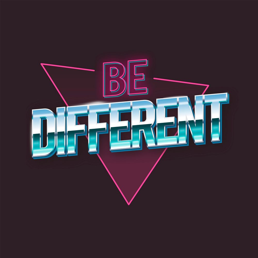 Be different typography vector