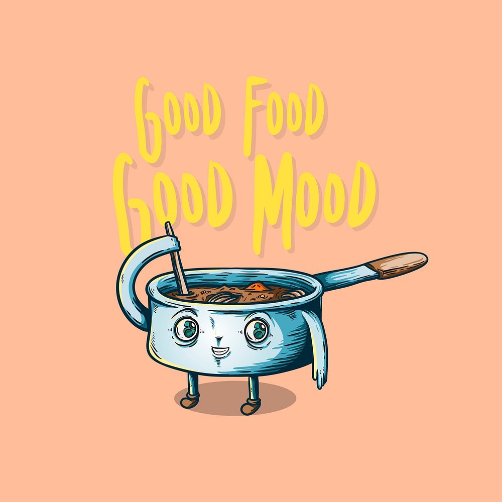 Good food good mood vector