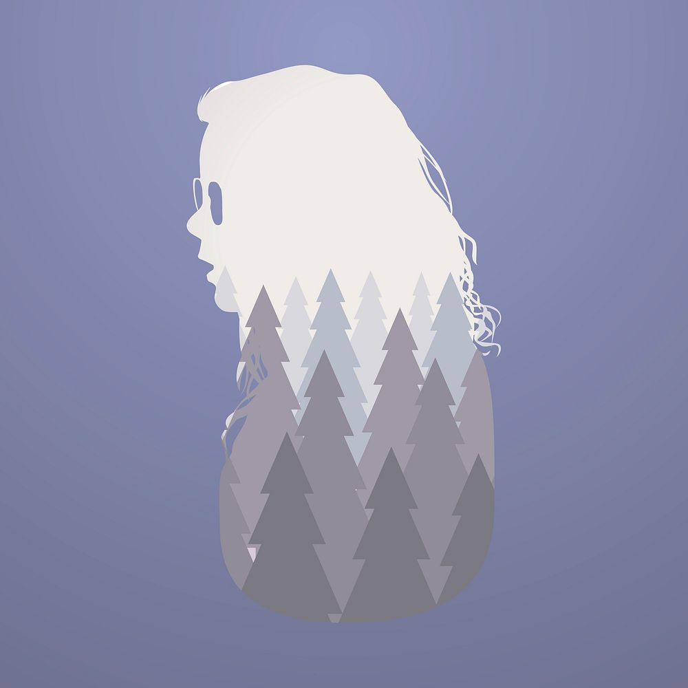 Woman from the woods vector