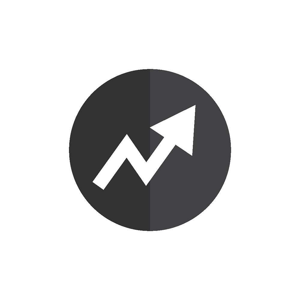 Illustration of business growth graph icon