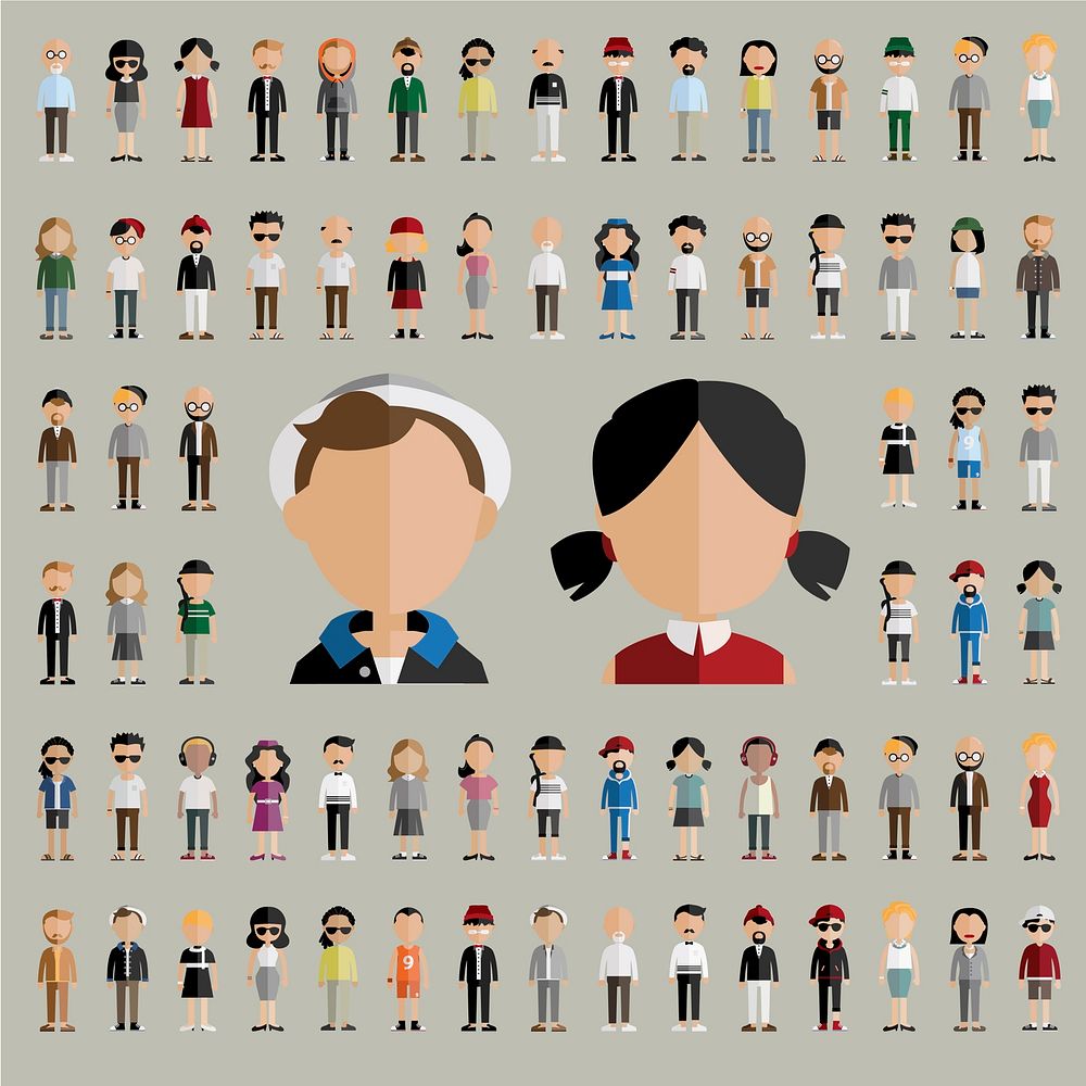 Illustration of diverse people