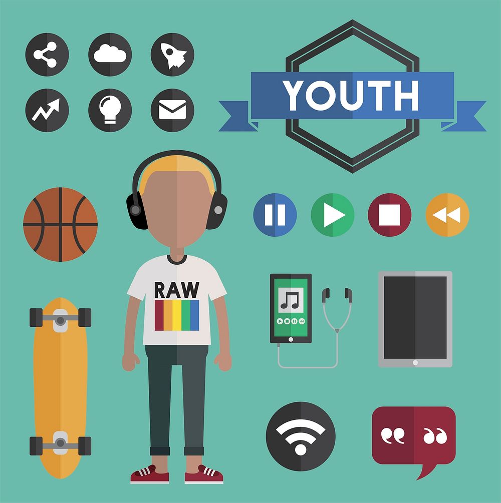 Youth lifestyle vector