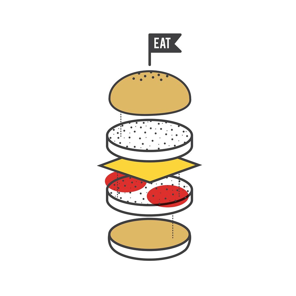 Illustration of hamburger
