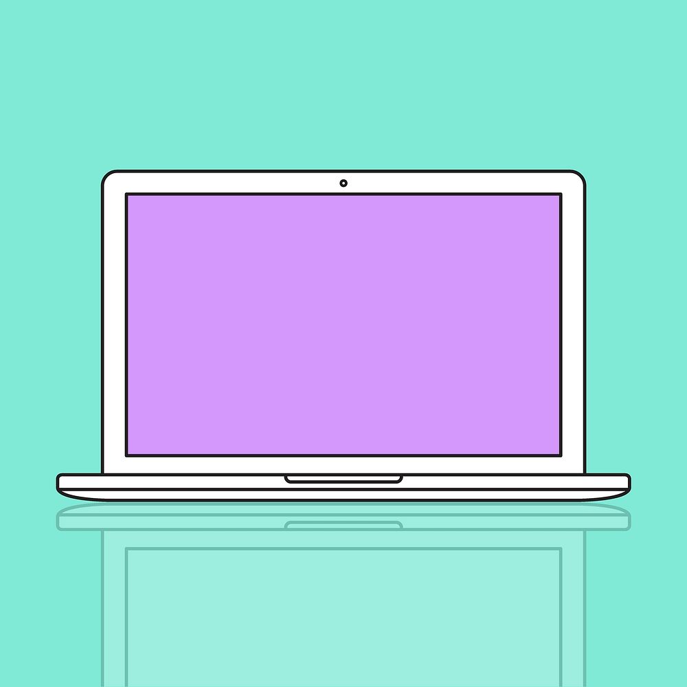 Illustration of mockup computer laptop isolated