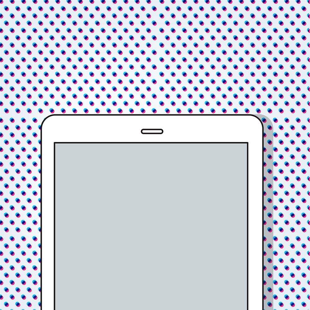 Illustration of a digital tablet