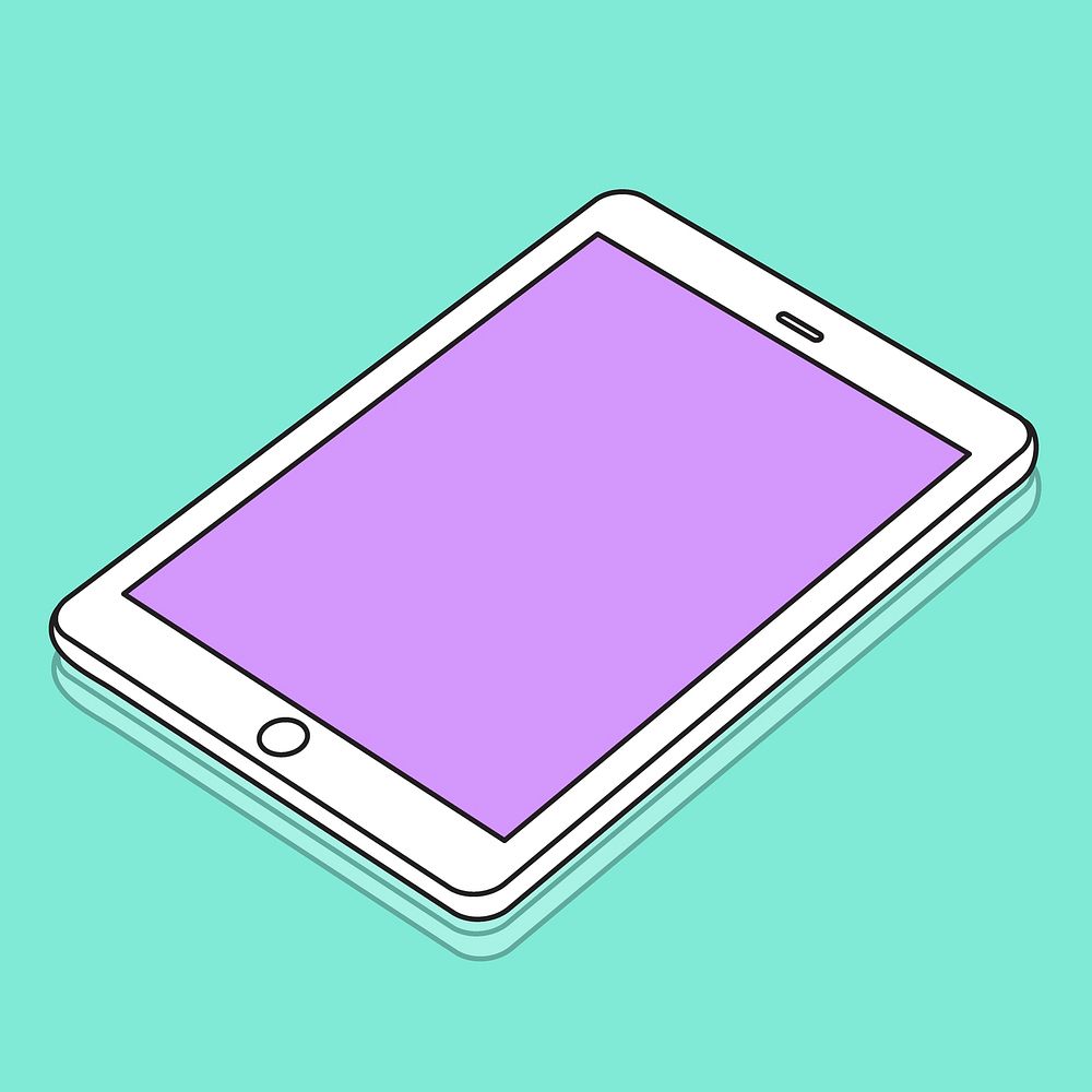 Illustration of digital tablet isolated
