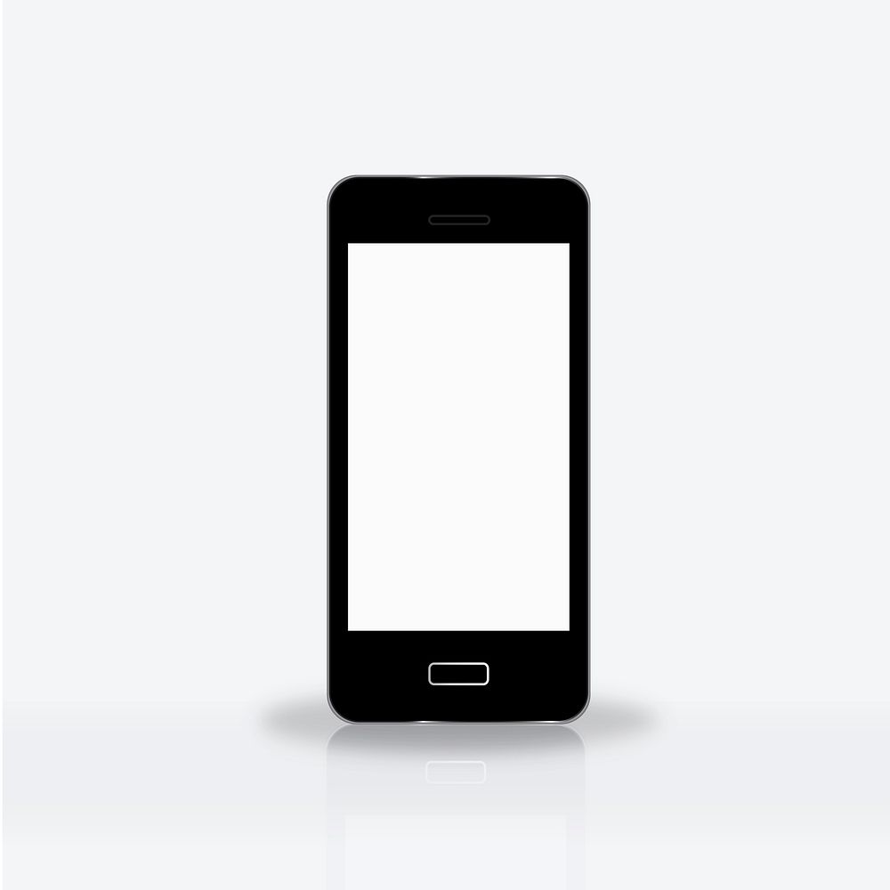 Illustration of mobile phone isolated