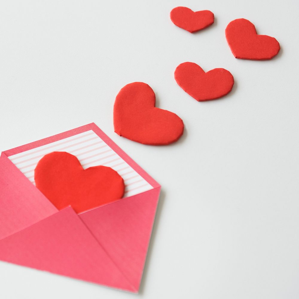 Heart Love Letter Envelope Scatter