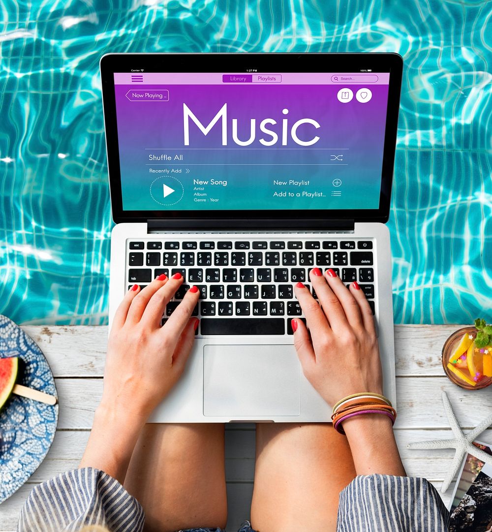 Music Pool Side Relaxing Concept
