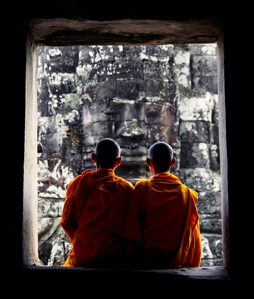 Monks at Angkor Wat, Siam Reap, Cambodia