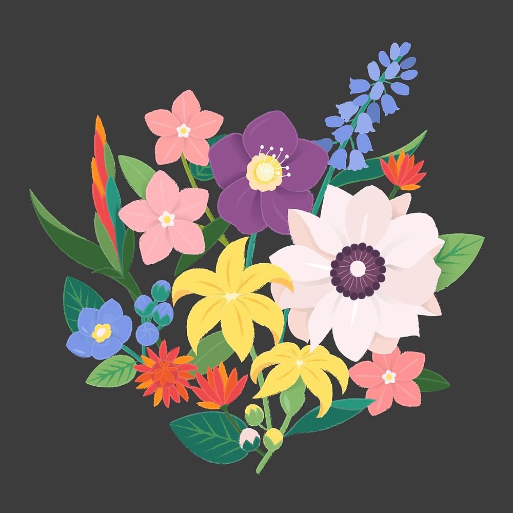 Illustration of a bouquet of flowers