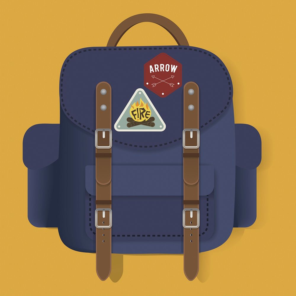 Bag Travel Journey Graphic Illustration Vector