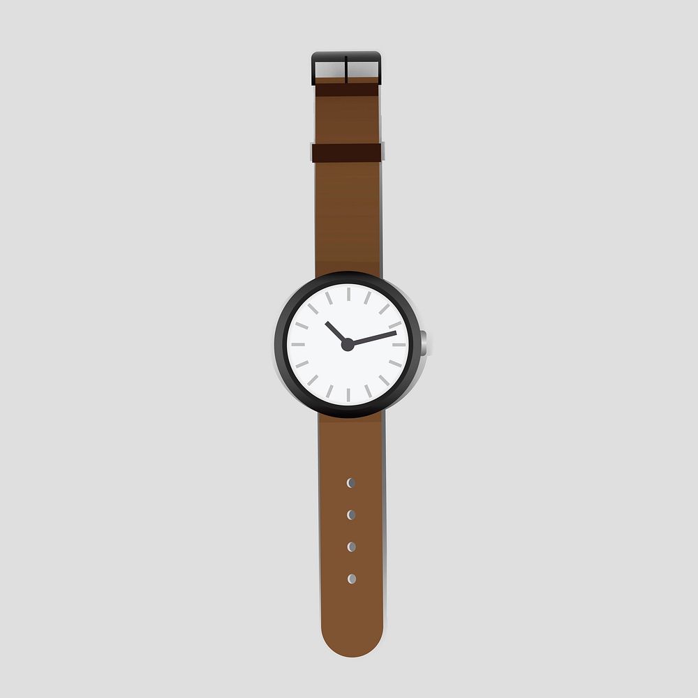 Wristwatch time accessory fashion vector