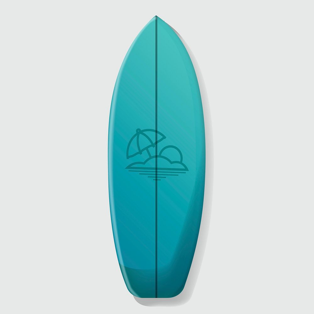 Blue Surfboard Vector Illustration
