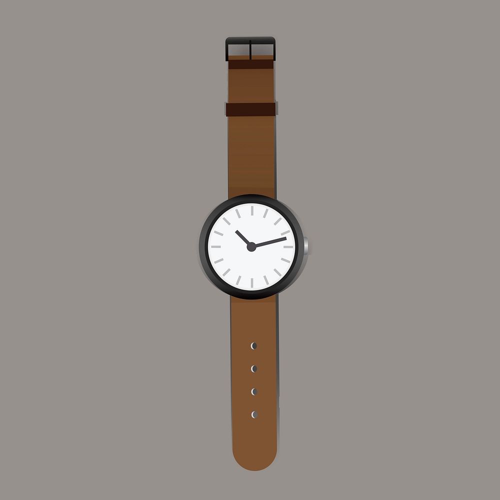 Wristwatch time accessory fashion vector