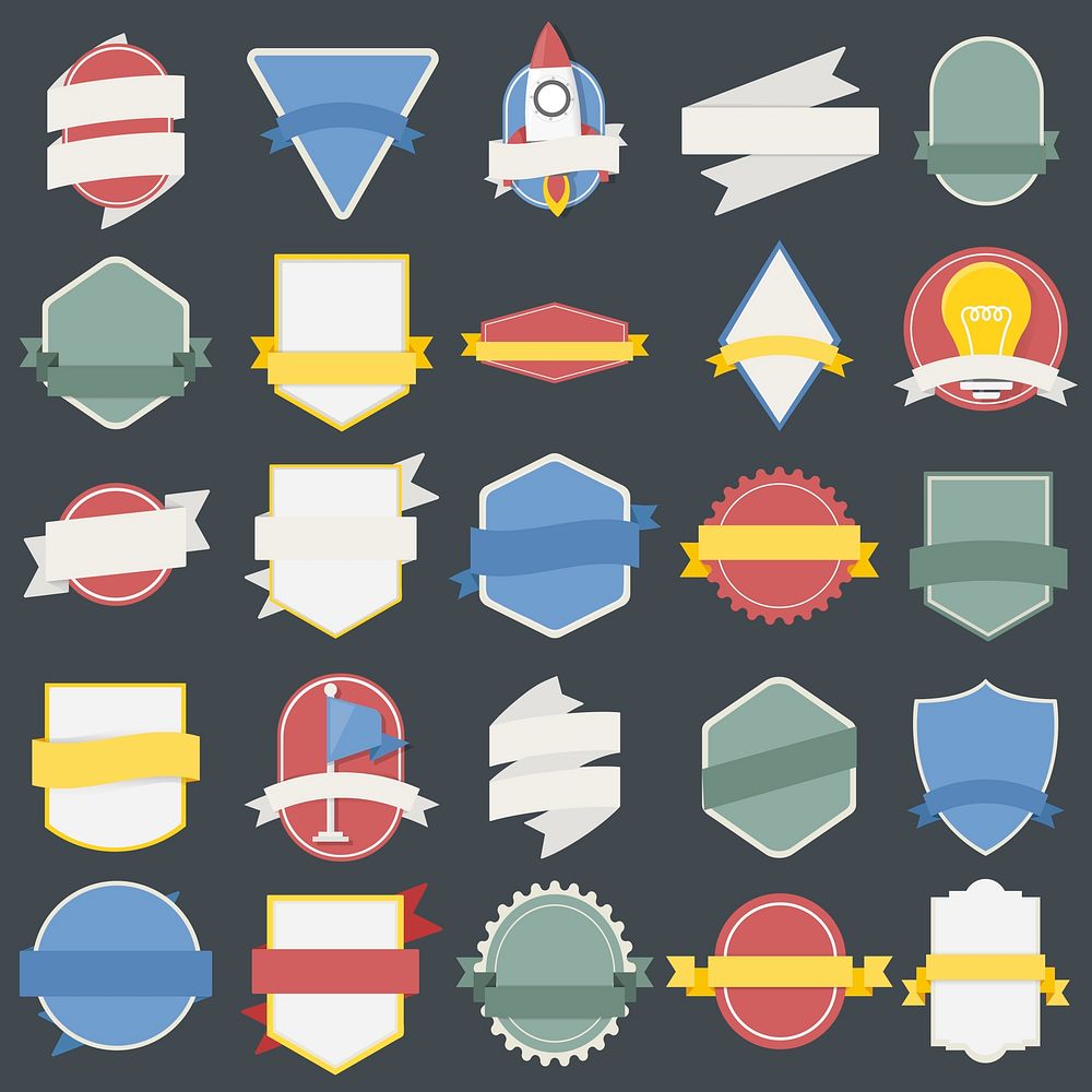 Illustration of badges collection