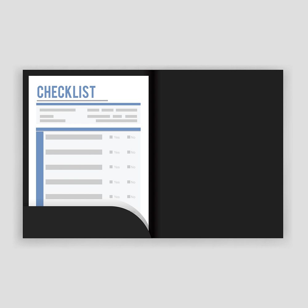 Checklist questionaire survey vector illustration