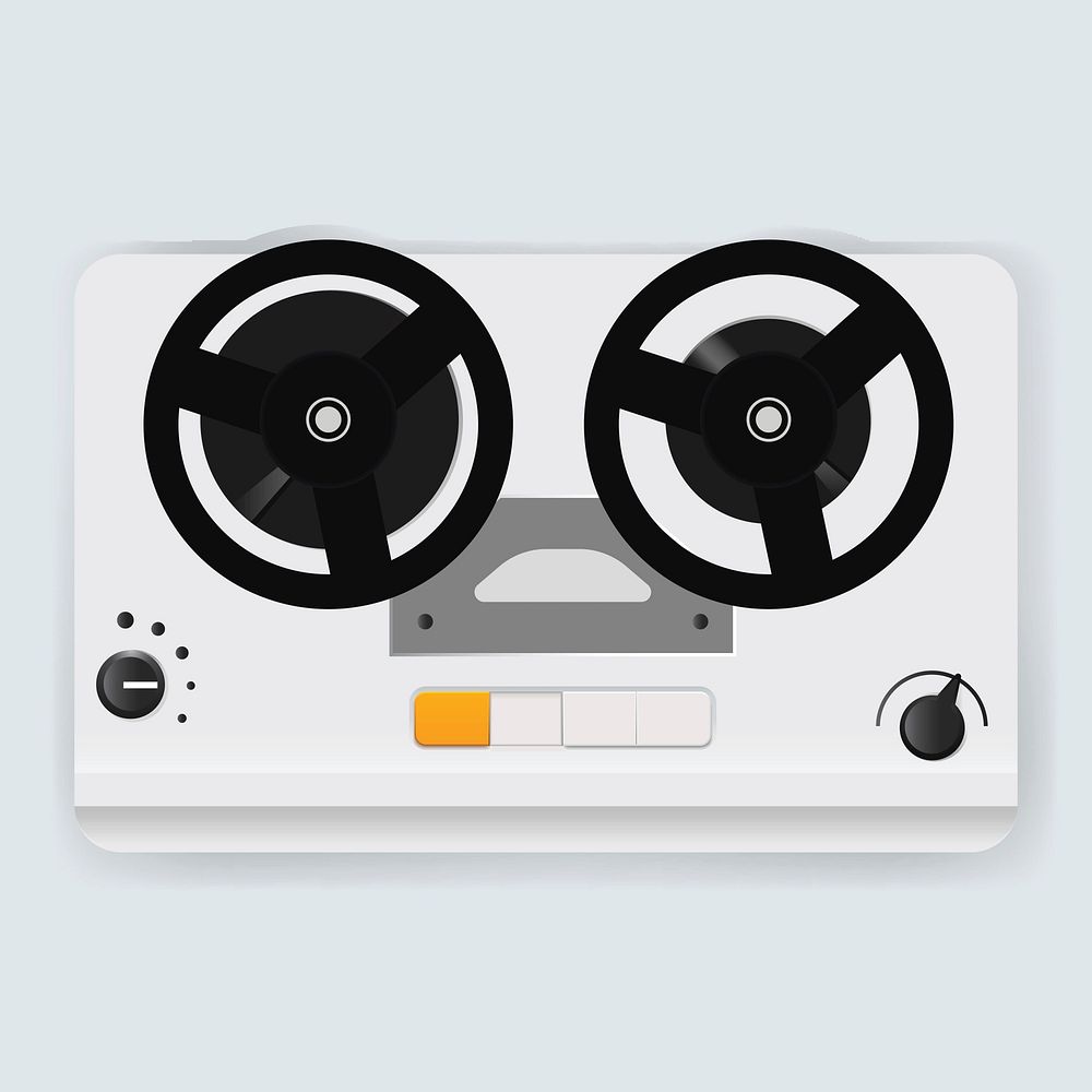 Reel Recorder Tape Player Icon Illustration Vector