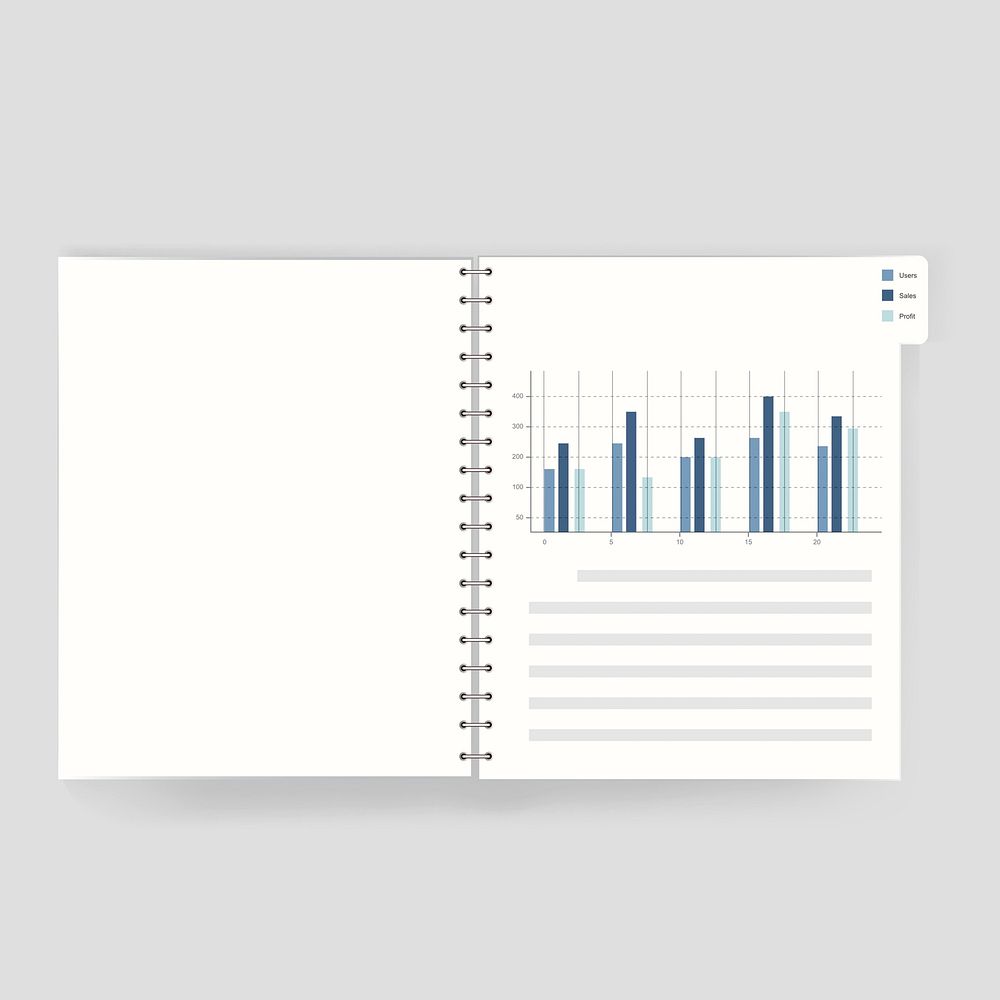 FInancial book statistics illustration vector