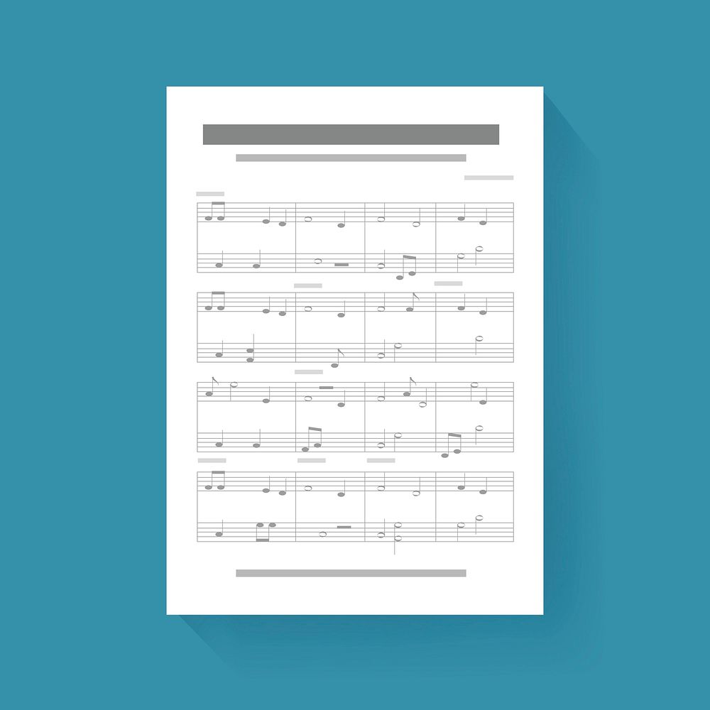 Music Note Sheet Compose Song Icon Illustration Vector