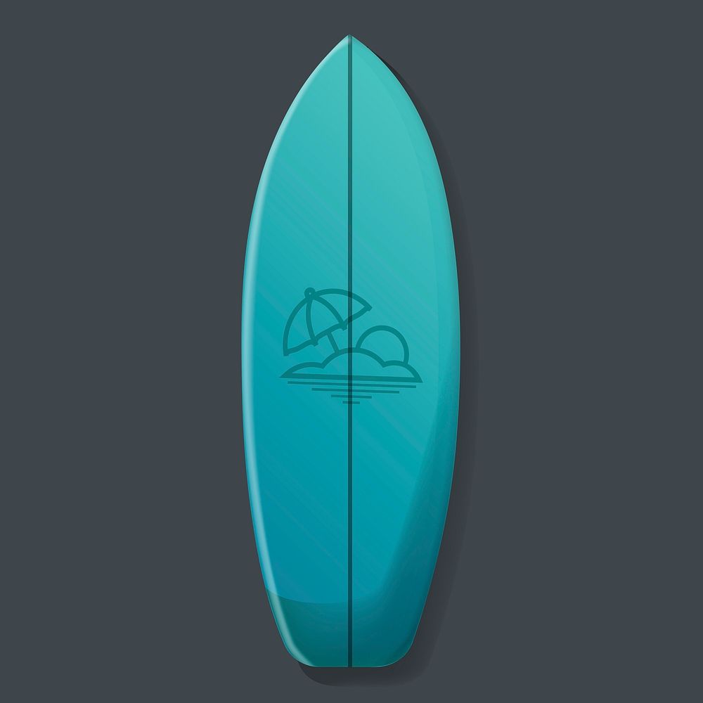 Blue Surfboard Vector Illustration