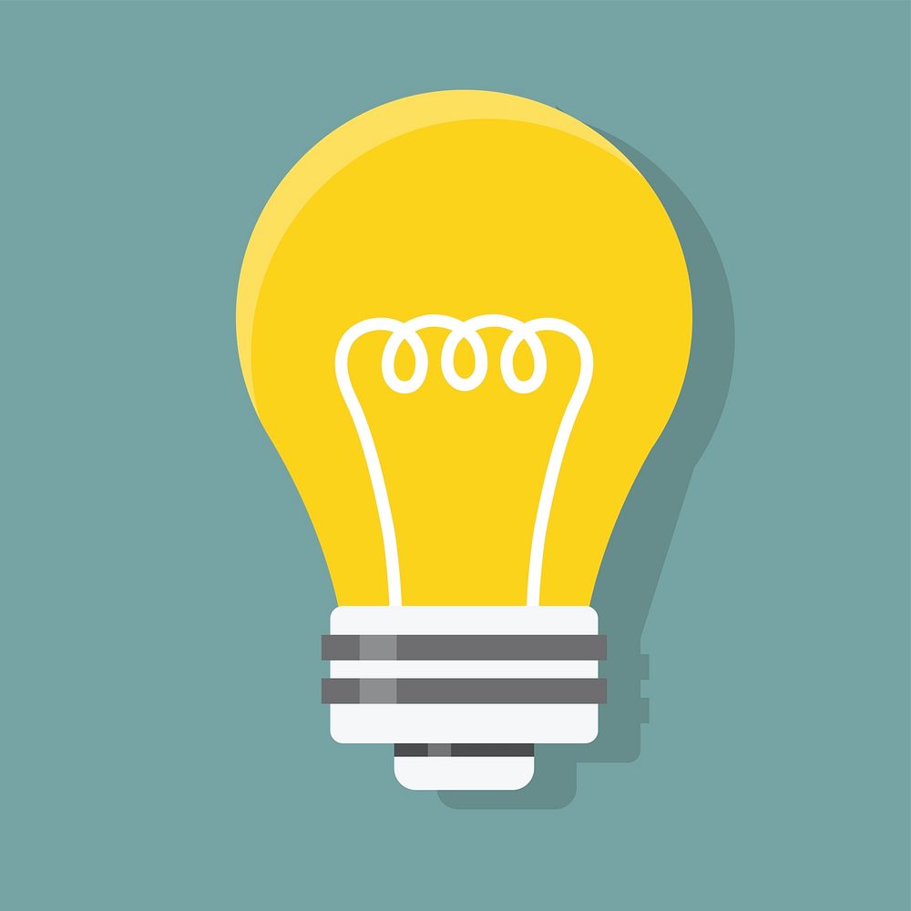 Icon graphic of lightbulb illustration vector