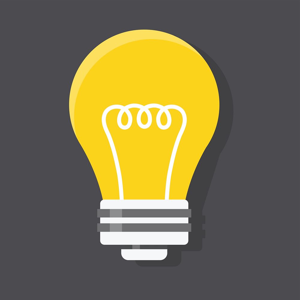 Icon graphic of lightbulb illustration vector