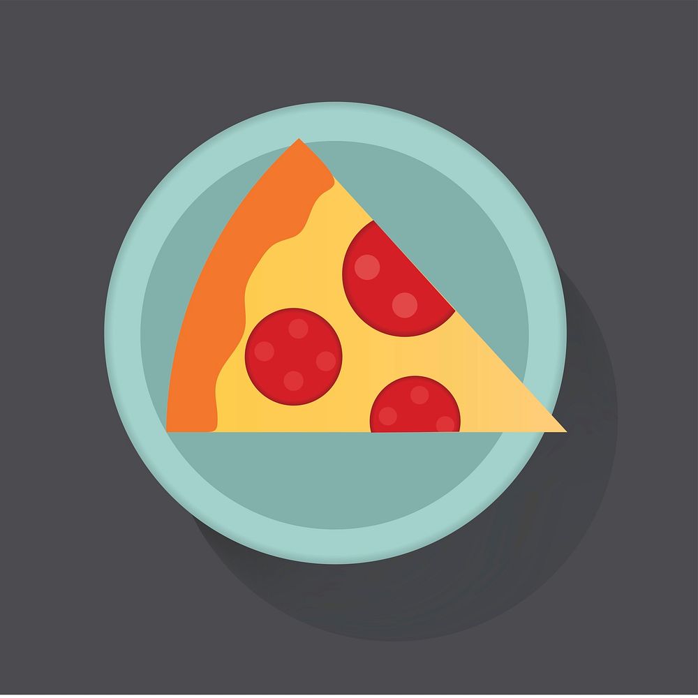 Pizza slice icon vector illustration