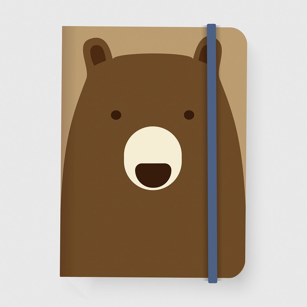 Bear Notebook Graphic Illustration Vector