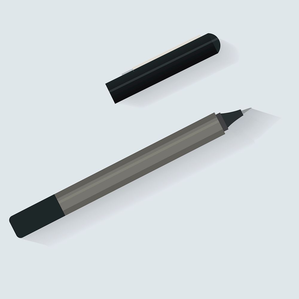 Pen marker stationery icon vector