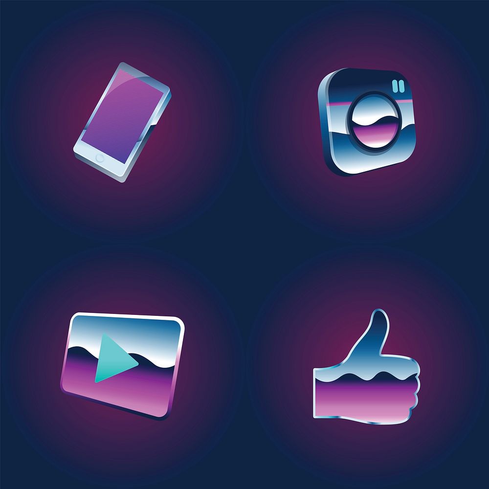 Illustration of social media icons
