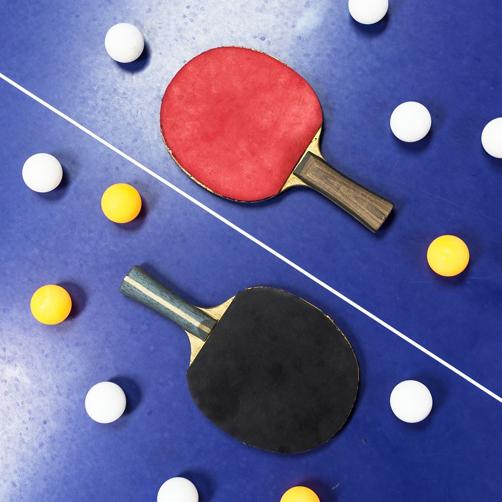 Table Tennis Ping-Pong Sport Equipment Concept