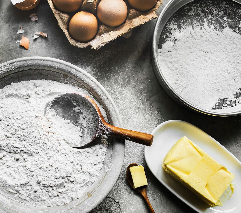 Powder butter and eggs ingredient
