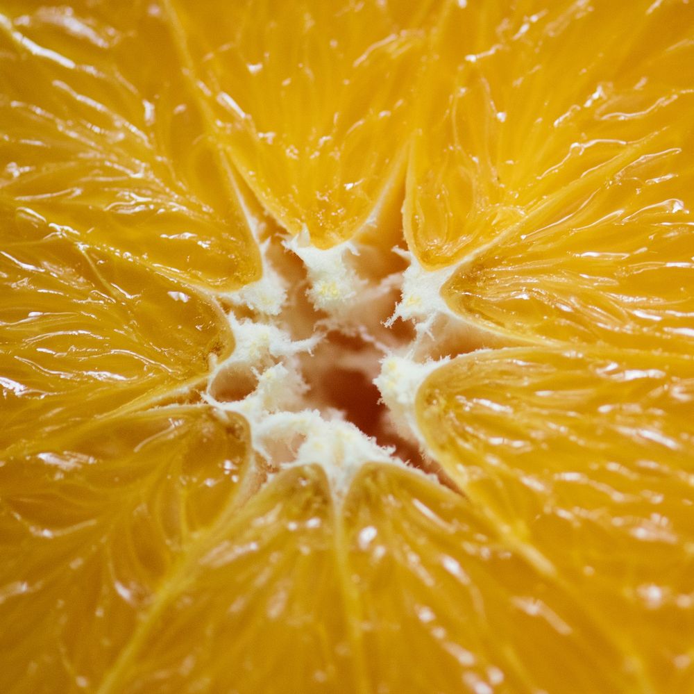 Closeup of fresh orange slice