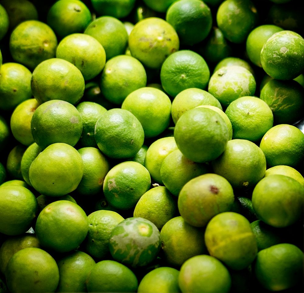 Closeup of limes cooking ingredients
