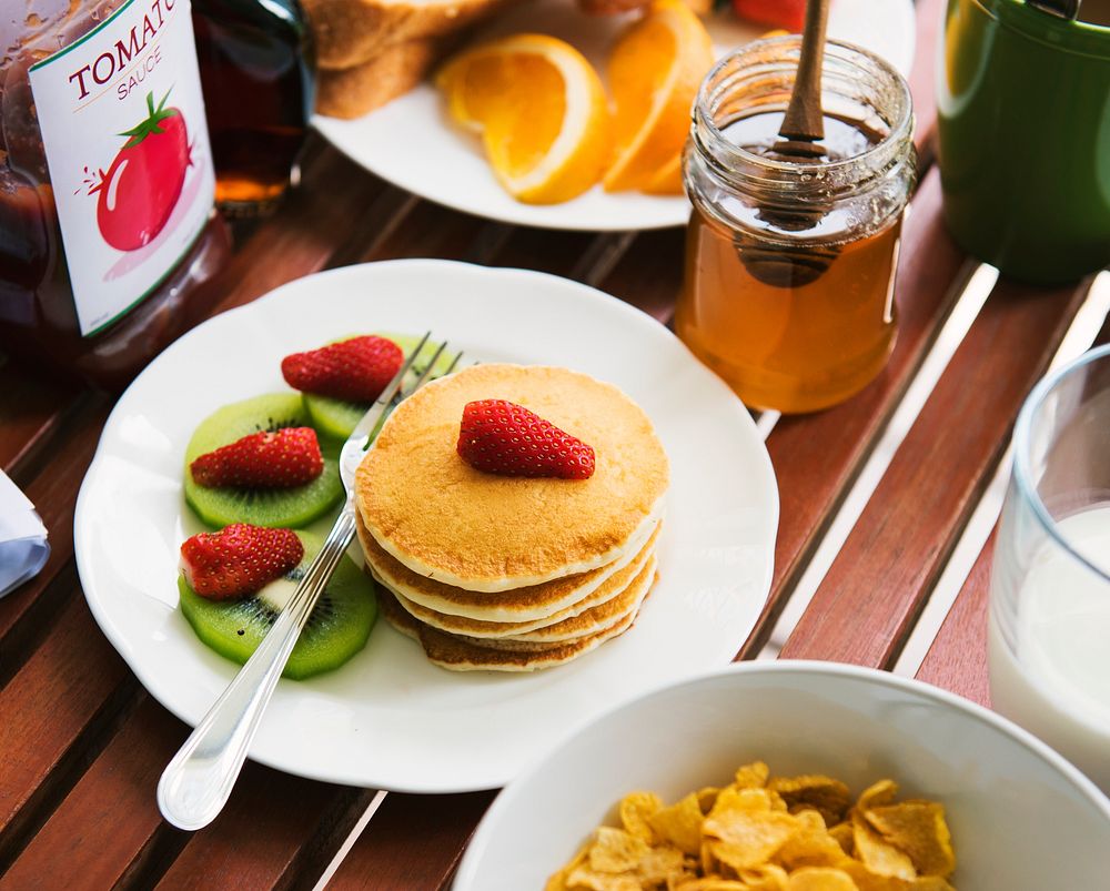 Pancake with breakfast