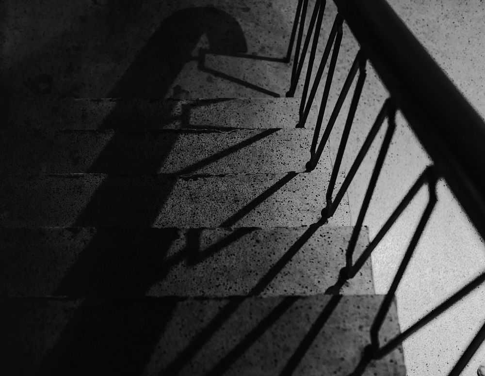Grayscale of stair steps