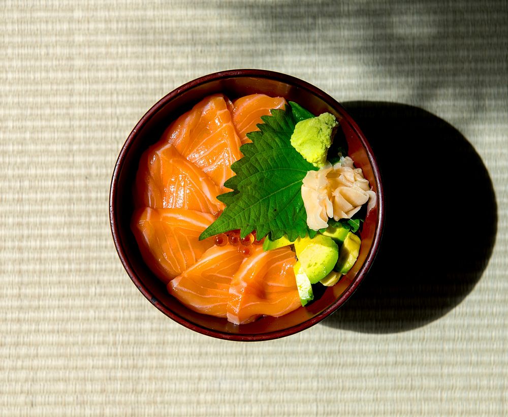 Salmon ikura japanese food healthy