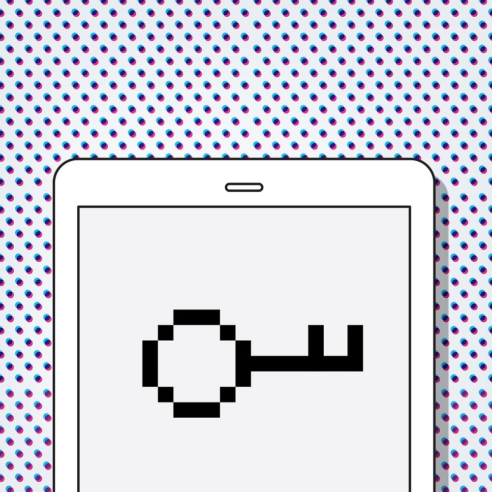 Pixel Key Icon Sign Symbol